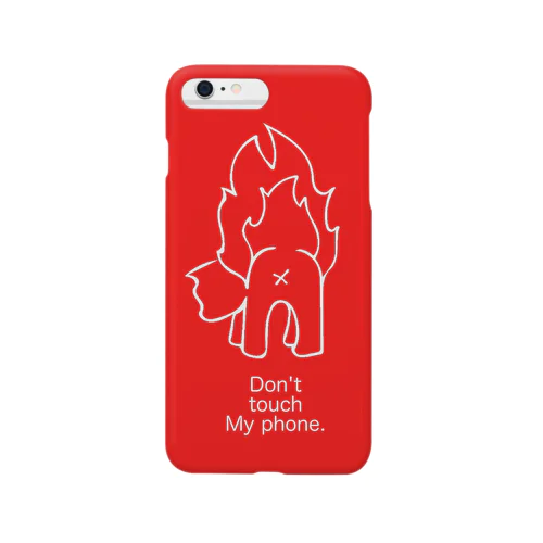 Don't Touch My Phone-iPhoneケース(赤) Smartphone Case