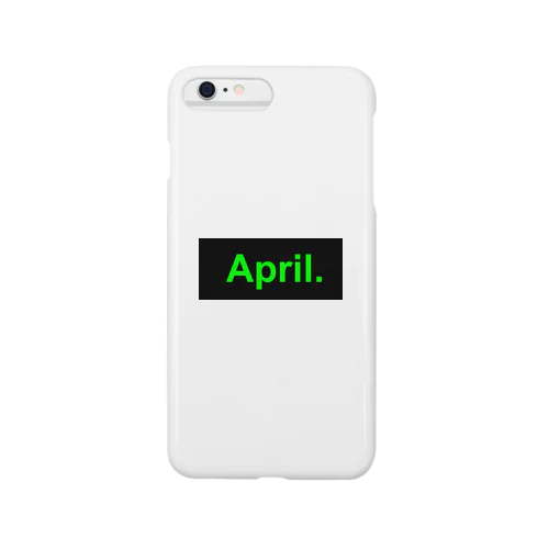 April.BOX LOGO(グリーン×ブラック) Smartphone Case