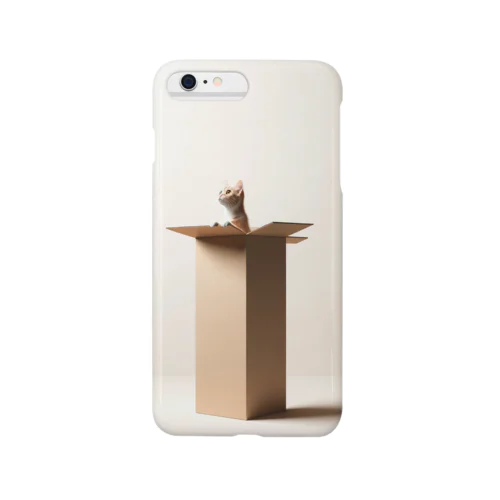 📦『鹿児島SUZURIアート iPhoneケース: 未知への探究 〜箱からの猫の視線〜』🐱 Smartphone Case