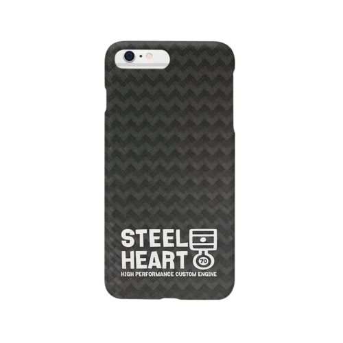 STEEL HEART 〜デフォルメピストンリング〜カーボン風 iPhone5/5s/6/6Plus スマホケース