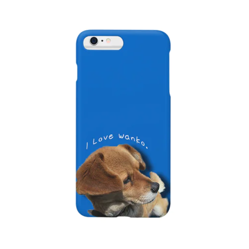 I love wanko ケース　 ブルー Smartphone Case
