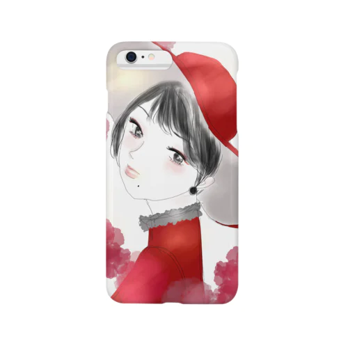 カーネーションと紅色に染まる Smartphone Case