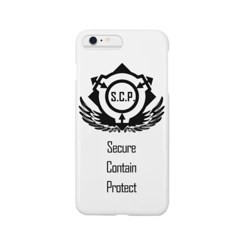 SCP財団ロゴグッズ-逆向き翼黒[SCP Foundation] Smartphone Case