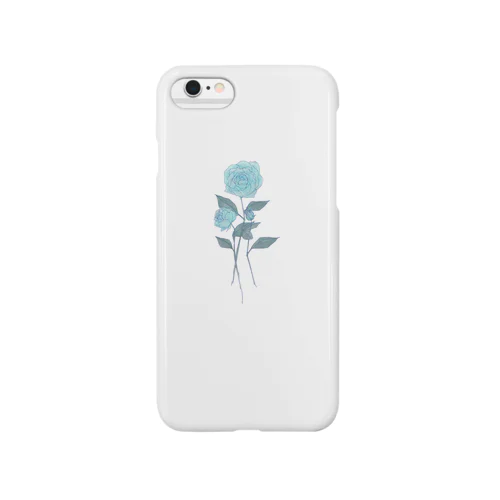 廃退の薔薇[水色] Smartphone Case