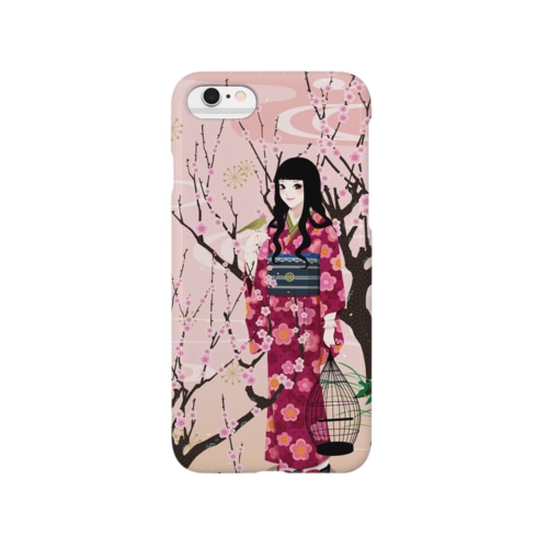 梅に鶯(ピンク) Smartphone Case