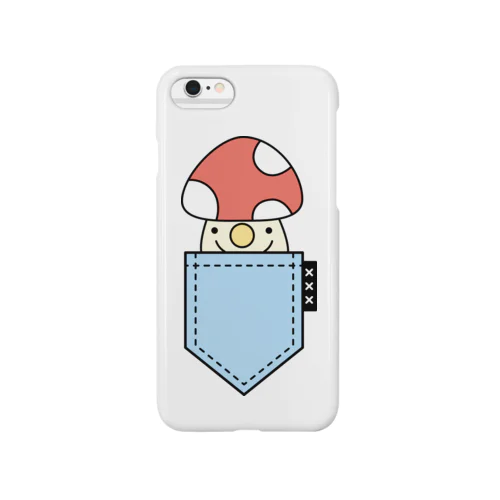 ポケットinきのこ(blue) Smartphone Case