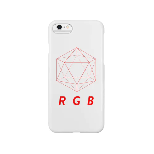 regular icosahedron RGB red スマホケース