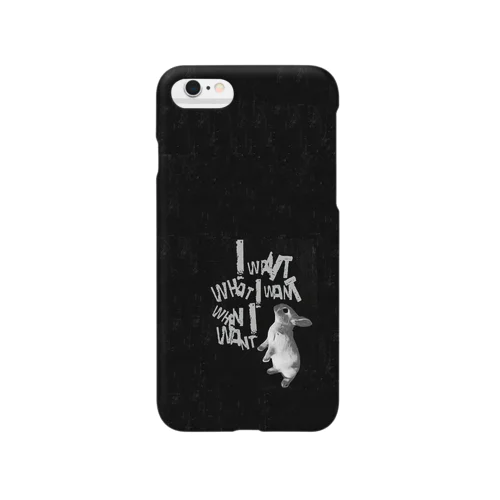 rabbit iPhoneケース　黒 Smartphone Case