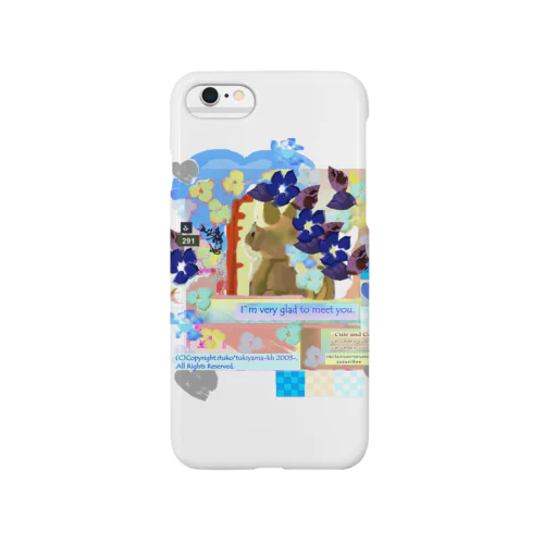 291★月山いつこ作品●お澄まし青3★夏稲ちゃんの青絣1 Smartphone Case