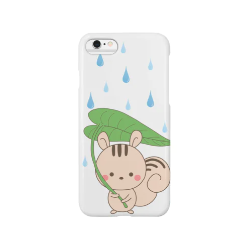 リスと葉っぱの雨傘 Smartphone Case