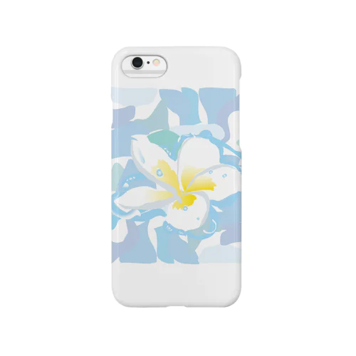 南国のハワイの白い花プルメリアPlumeria Smartphone Case