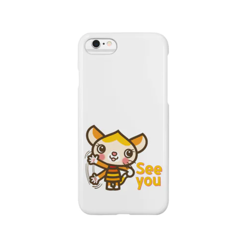 マロンヘッドのネコ”see you” Smartphone Case