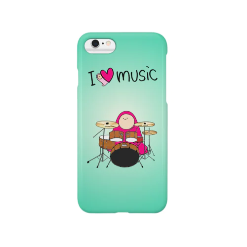 I LOVE MUSIC - アイラヴミュージック ドラムVer.  Smartphone Case