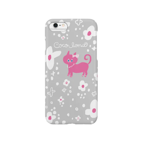 お花畑のねこ（グレー） Smartphone Case