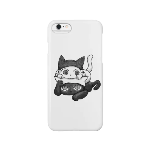 クロとシロ、乗っかる Smartphone Case