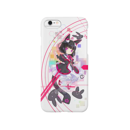 Optical fiber girl Black スマホケース