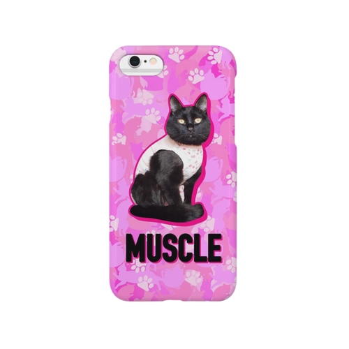 マッスルニャンコ　迷彩　カモフラ　ピンク Smartphone Case