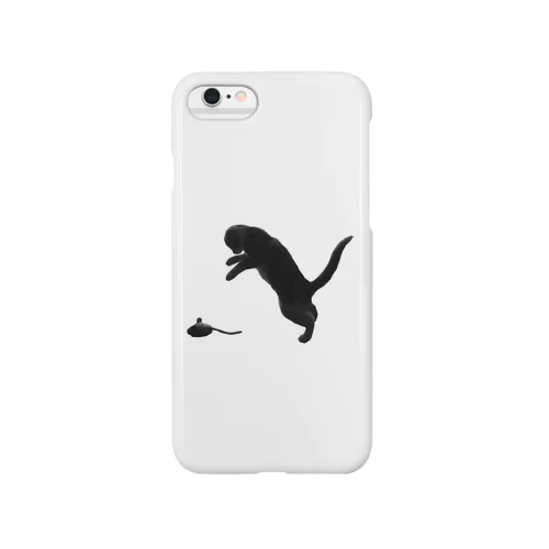 ネズミに飛びかかる猫 Smartphone Case