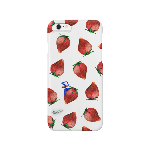 Fruit series!! -strawberry- white スマホケース