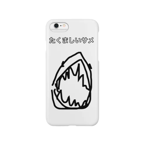 たくましいサメシリーズ（黒線） Smartphone Case