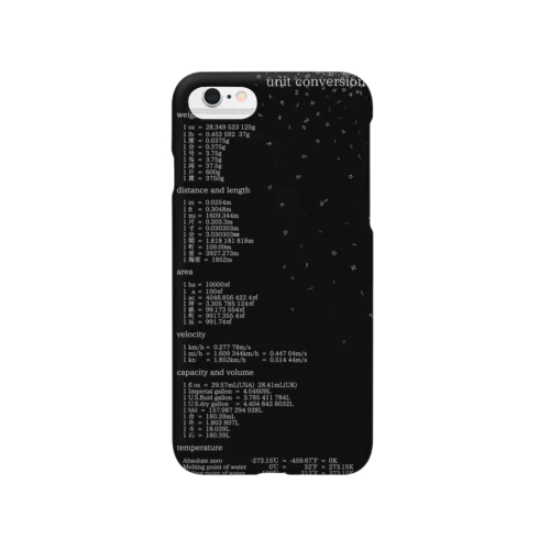 単位変換iPhoneケース(black) スマホケース