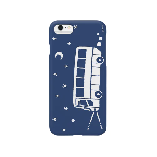 夜行バス出かけましょう(シルエット・ネイビー) Smartphone Case