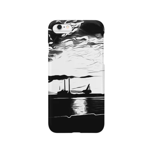 白黒　海 Smartphone Case