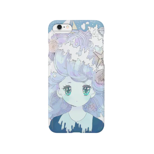 波の髪の毛の少女 Smartphone Case