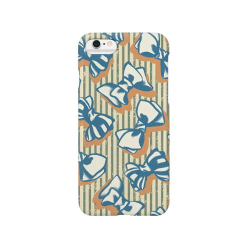 ベージュのりぼんｘタテジマ Smartphone Case