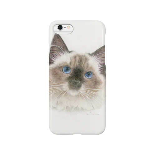 青色の瞳の猫　〜ラグドール〜 Smartphone Case