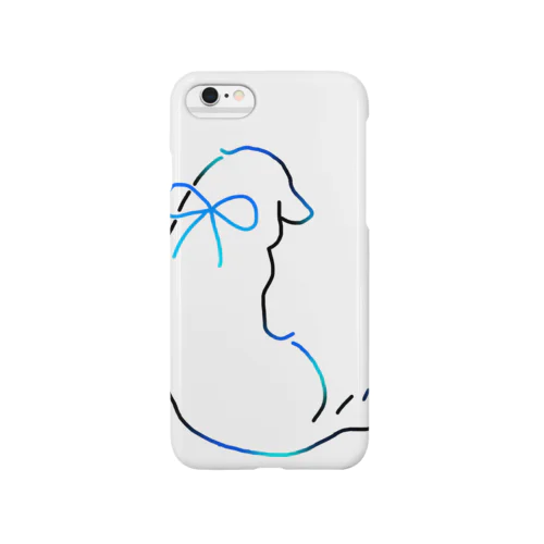 青いリボンの犬(短足) Smartphone Case