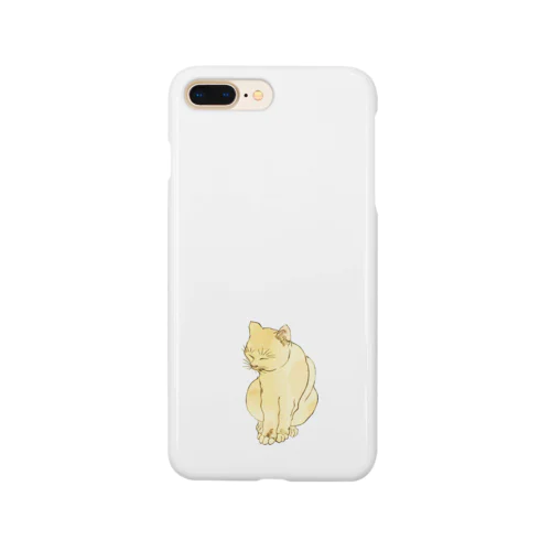 のんびり目を閉じている猫 Smartphone Case