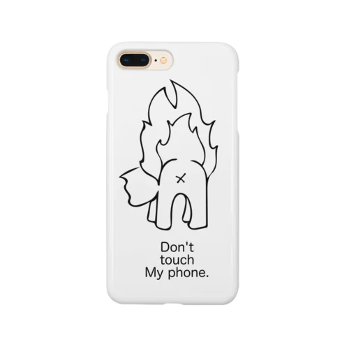 Don't Touch My Phone-iPhone用(白) Smartphone Case