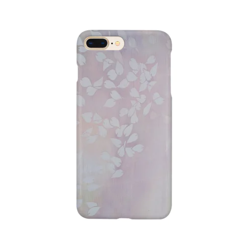 「今・盛りなり」　手染め　ろうけつ染め桜　花びら Smartphone Case