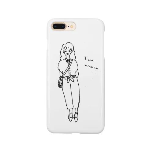 I am woman ガーリー Smartphone Case