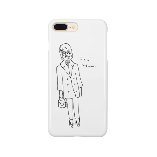 I am woman レトロガール Smartphone Case