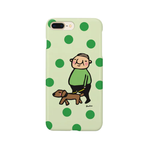 ちっちゃいおじさん岩井係長の散歩　水玉バージョン Smartphone Case