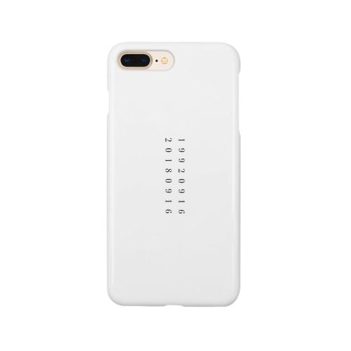 19920916-20180916 White Smartphone Case
