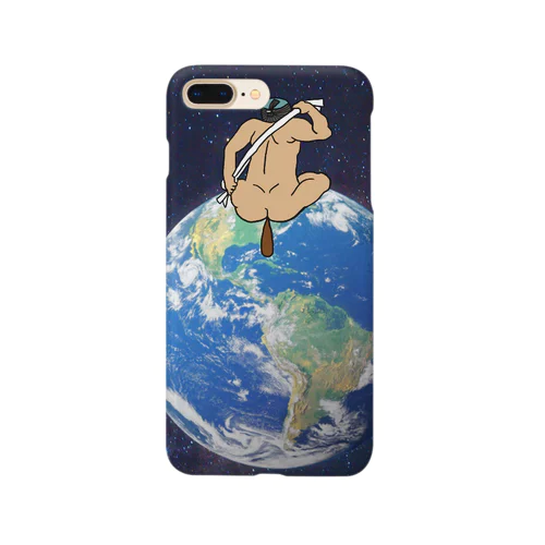 地球のてっぺんでクソを漏らす Smartphone Case