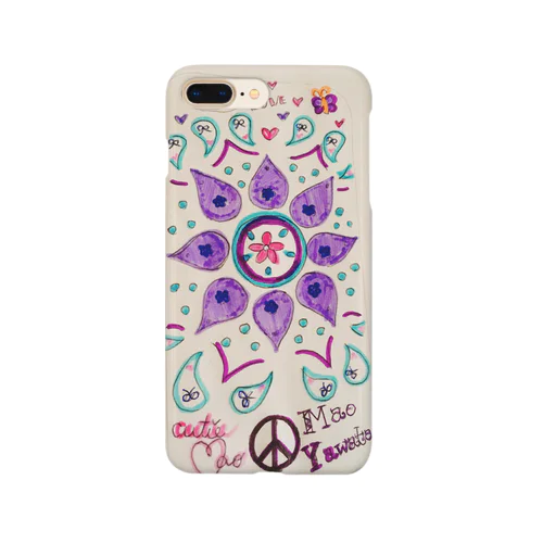 purple flower smartphone case スマホケース
