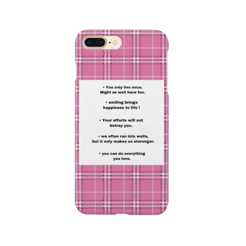check pink Smartphone Case