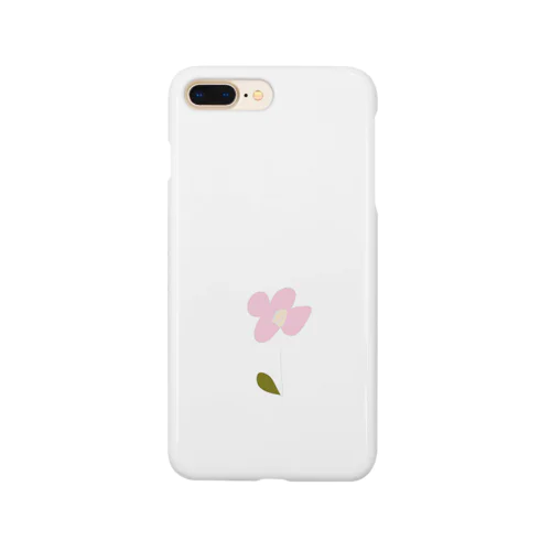 一輪の花・ピンク Smartphone Case