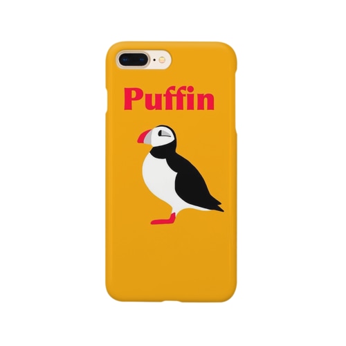 スマホケース パフィン橙 Smartphone Case