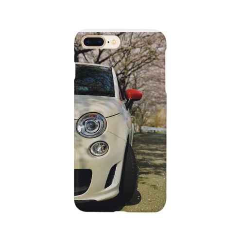 ABARTH500 白-赤ミラー Smartphone Case