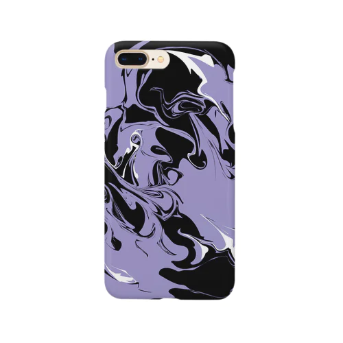 MARBLE01：black×purple スマホケース