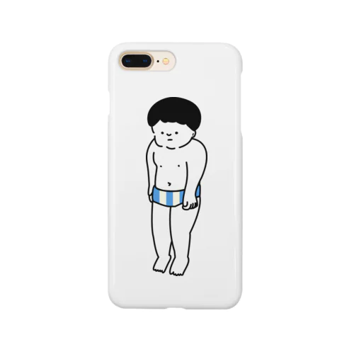 さむそうな男の子 スマホケース