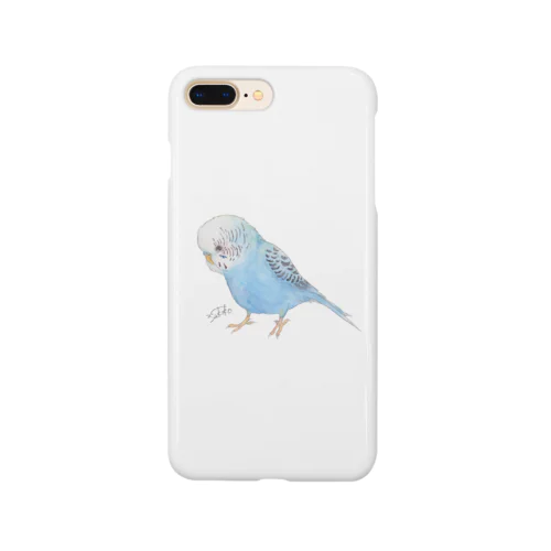 青色セキセイインコちゃん Smartphone Case