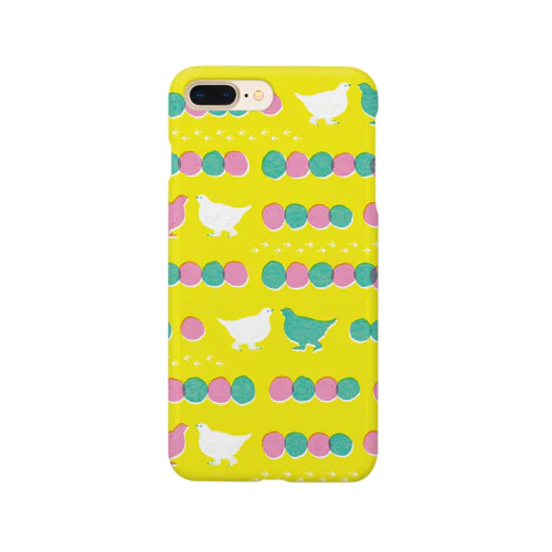 ライチョウのおさんぽ yellow Smartphone Case