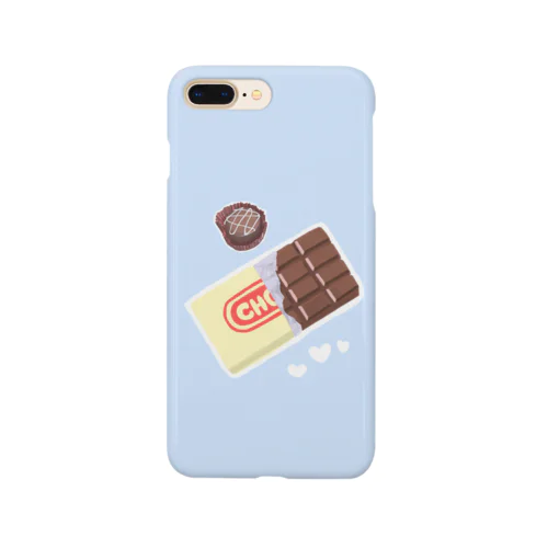 チョコ×SKYBLUE スマホケース