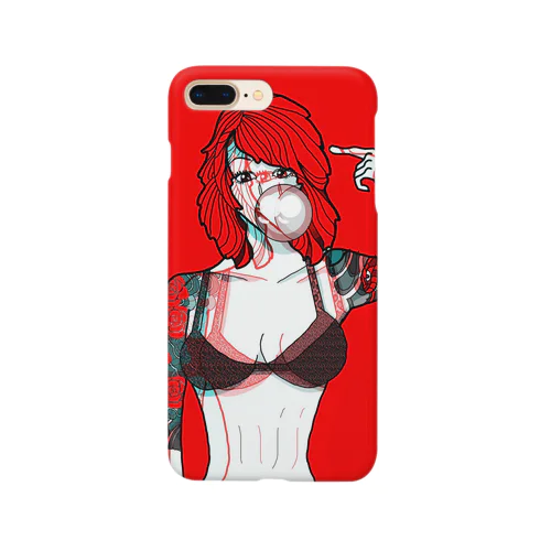 薔薇のtattooを背負う女の子 Smartphone Case